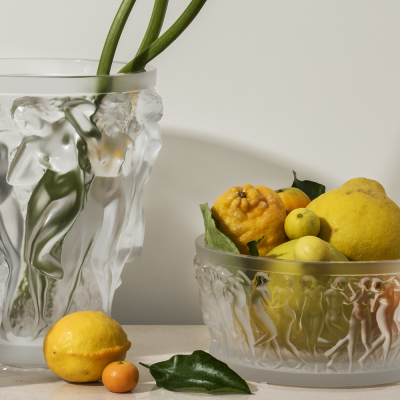 Bacchantes Vase Clear Crystal Lalique