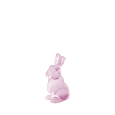 Toulouse Rabbit Sculpture Pink Crystal Lalique