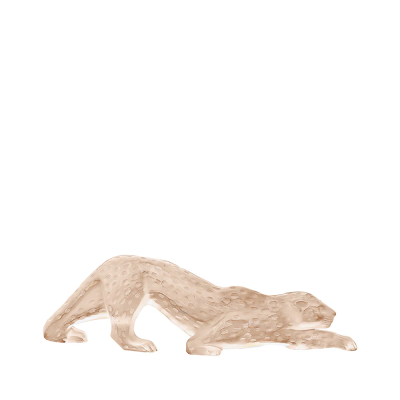 Zeila Panther Large Sculpture Gold Luster Crystal Lalique